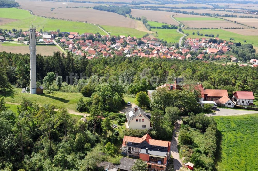 Elleben OT Riechheim von oben - Elleben OT Riechheim im Bundesland Thüringen