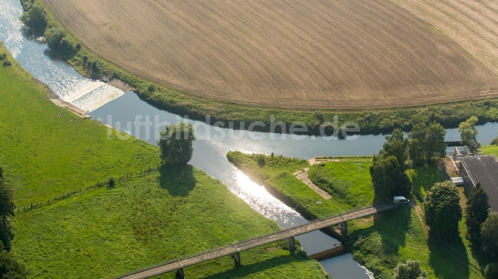 Luftbild Kirchlengern - Elsezufluß in die Werre im Osten von Kirchlengern im Bundesland Nordrhein-Westfalen