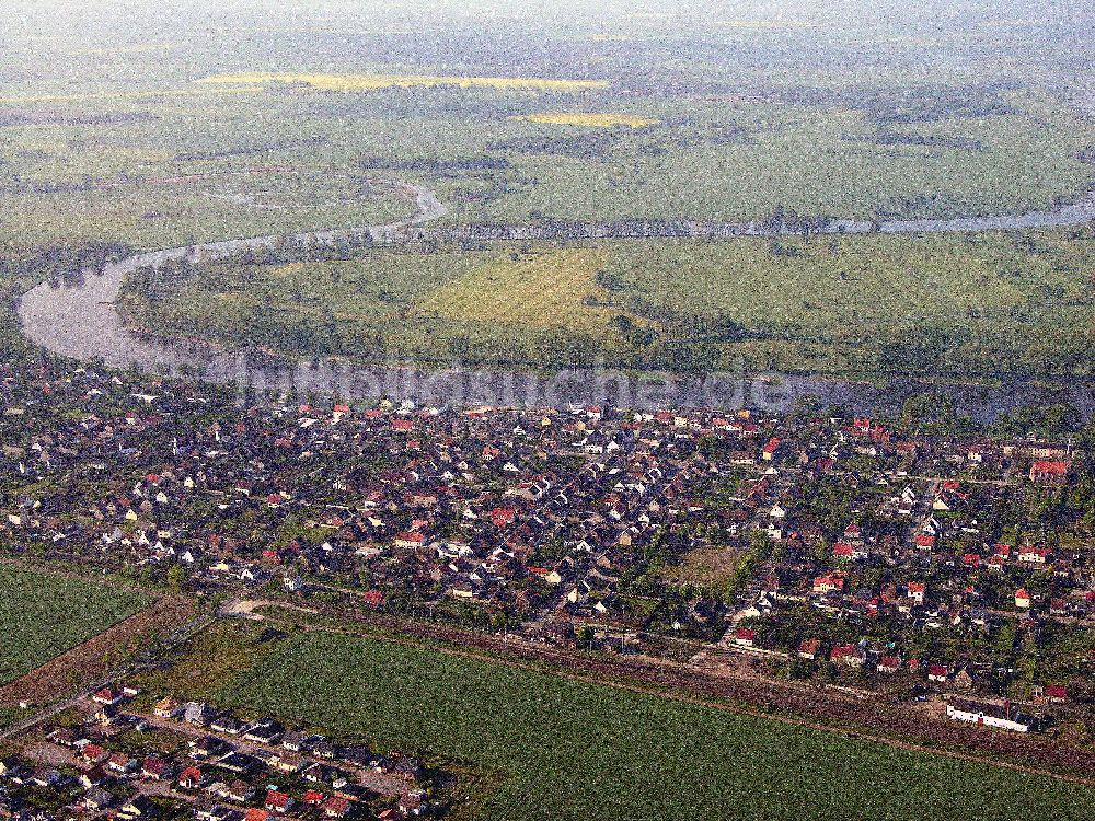 Elster an der Elbe aus der Vogelperspektive: Elster an der Elbe