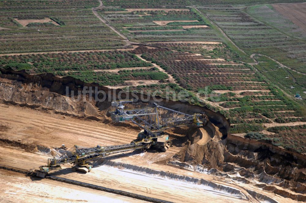 Elsteraue von oben - Elsteraue Blick auf den Tagebau Profen