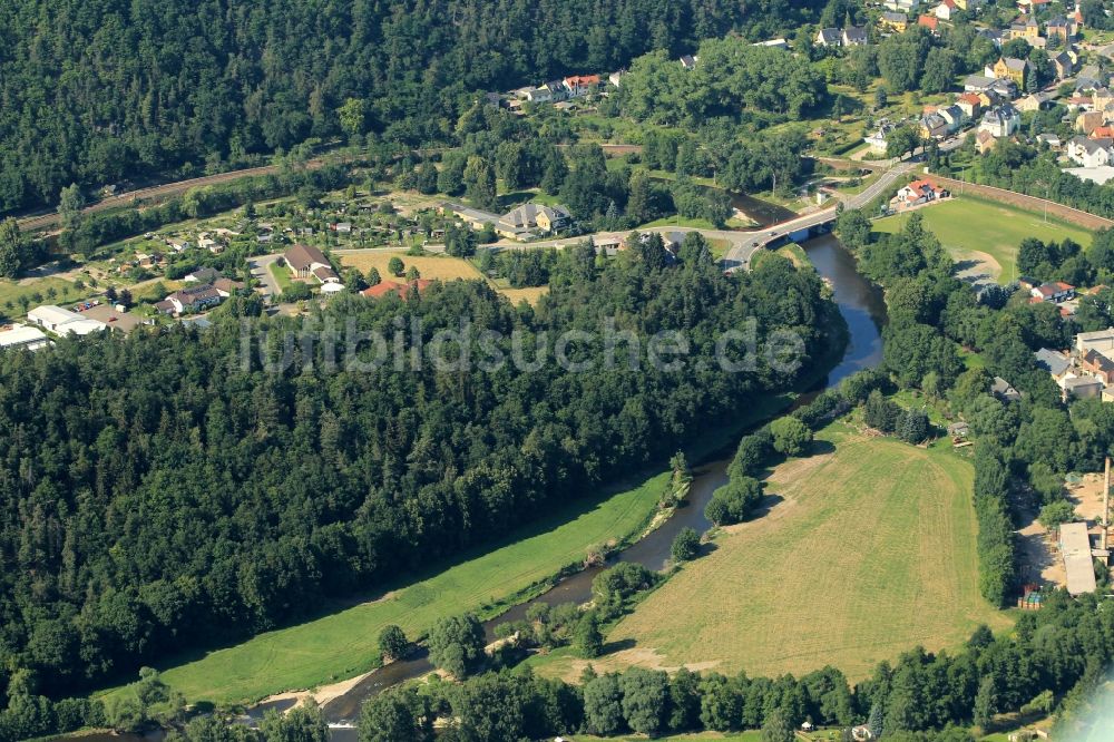 Luftaufnahme Berga/Elster - Elstertal bei Berga/Elster im Bundesland Thüringen