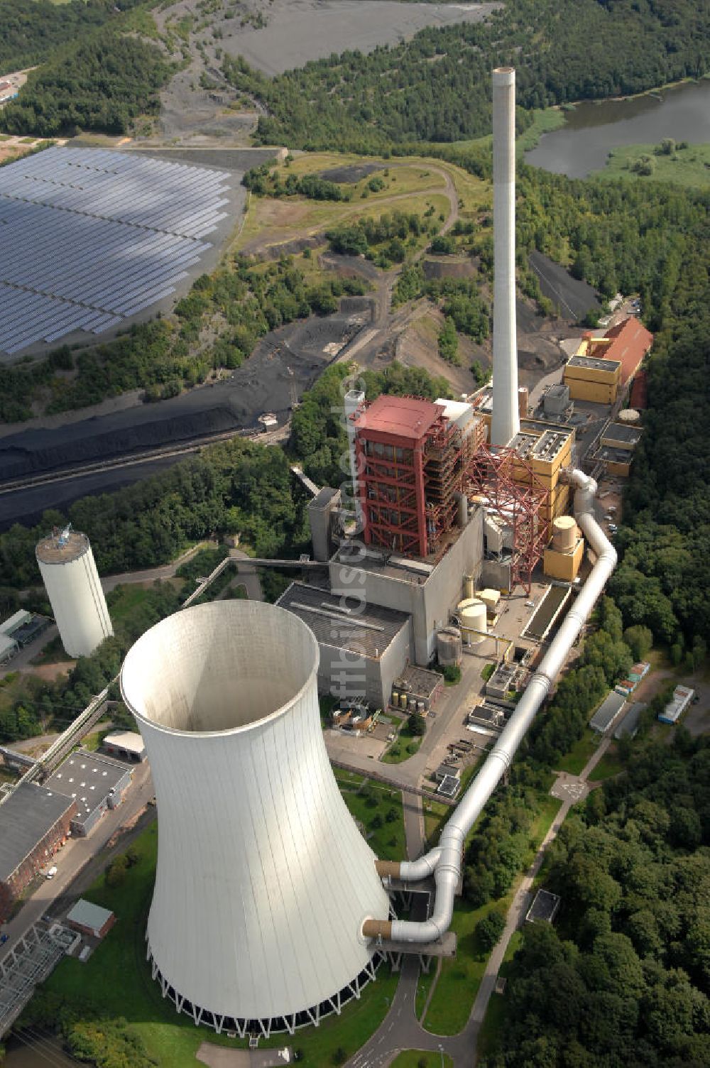 Göttelborn aus der Vogelperspektive: Energieversorgungsanlage Göttelborn