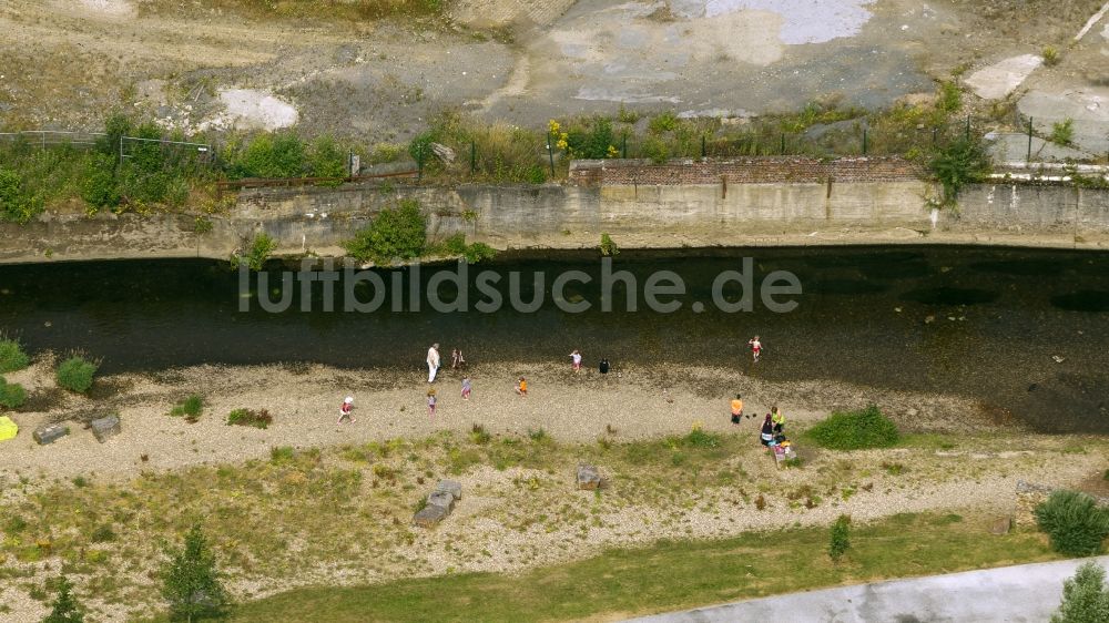 Gevelsberg aus der Vogelperspektive: Ennepe- Strand im Ennepebogen in Gevelsberg in Nordrhein- Westfalen