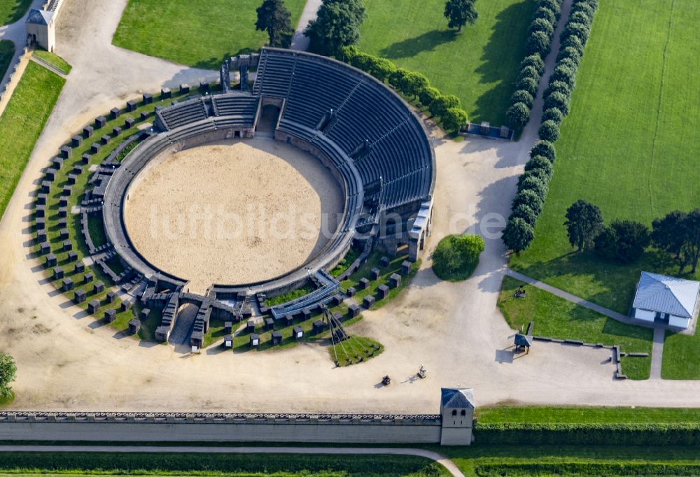 Luftbild Xanten - Ensemble des Amphitheater in Xanten im Bundesland Nordrhein-Westfalen, Deutschland