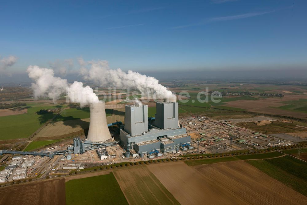 Luftbild NIEDERAUßEM - Ensemble der RWE Kohle- Kraftwerke bei Neurath und Niederaußem in Nordrhein-Westfalen