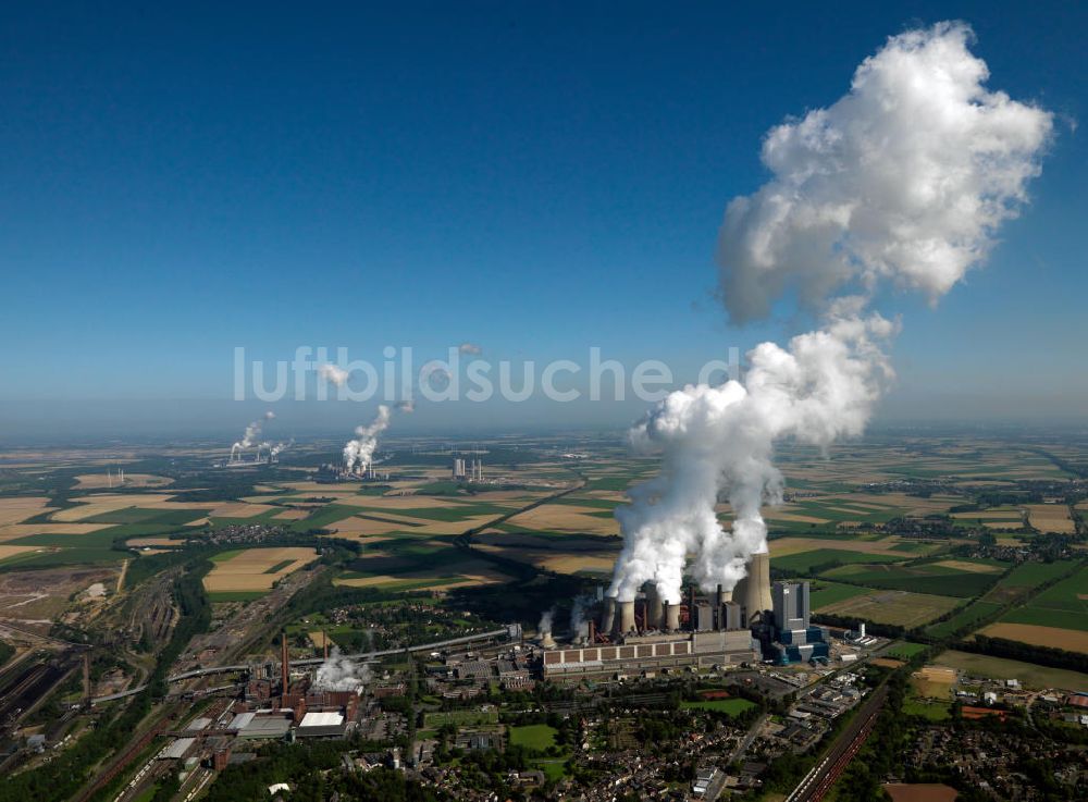 Luftbild NIEDERAUßEM - Ensemble der RWE Kohle- Kraftwerke bei Neurath und Niederaußem in Nordrhein-Westfalen