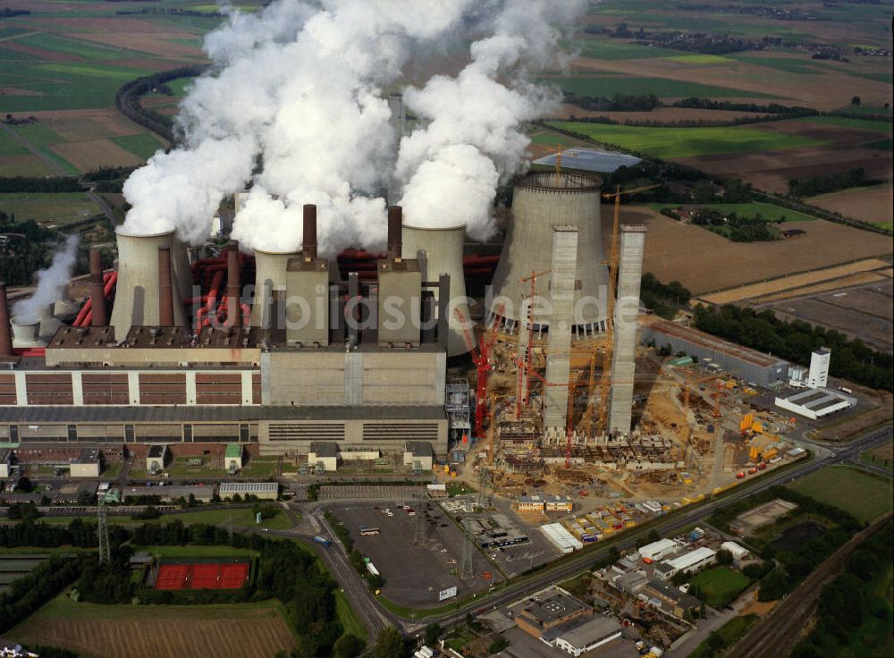 Luftbild NIEDERAUßEM - Ensemble der RWE Kohle- Kraftwerke bei Neurath und Niederaußem in Nordrhein-Westfalen