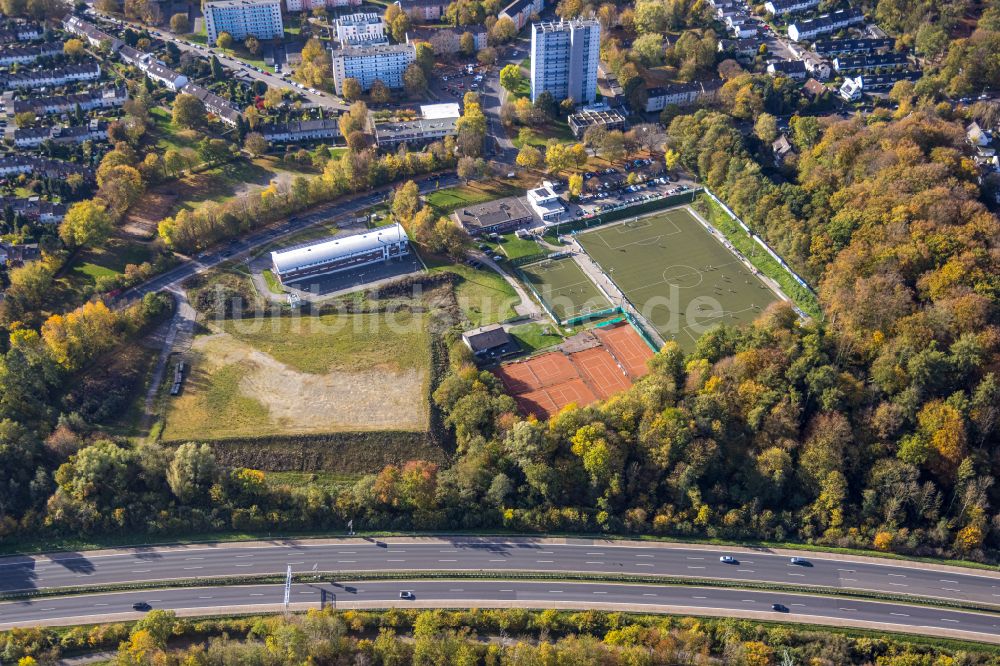 Luftbild Hagen - Ensemble der Sportplatzanlagen Bezirkssportanlage Emst in Hagen im Bundesland Nordrhein-Westfalen, Deutschland