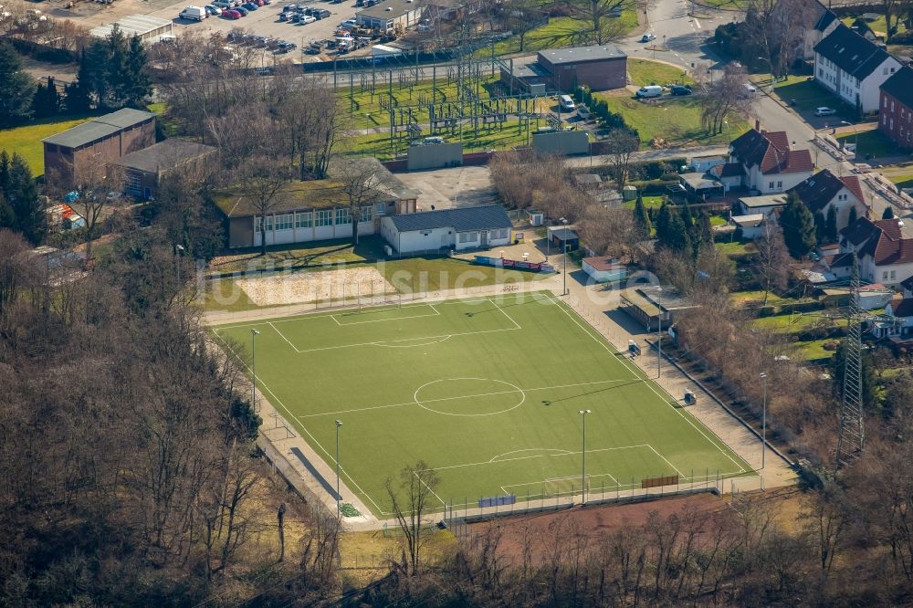 Luftaufnahme Bottrop - Ensemble der Sportplatzanlagen des SV Fortuna Bottrop 1932 e.V., in Bottrop im Bundesland Nordrhein-Westfalen