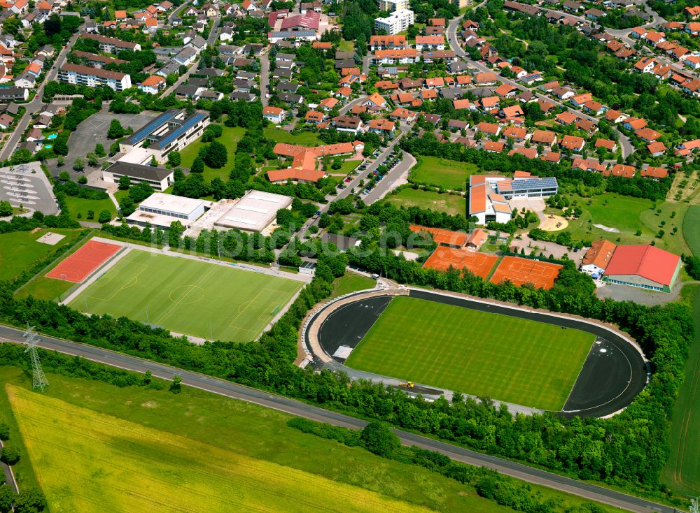 Luftbild Göllheim - Ensemble der Sportplatzanlagen in Göllheim im Bundesland Rheinland-Pfalz, Deutschland