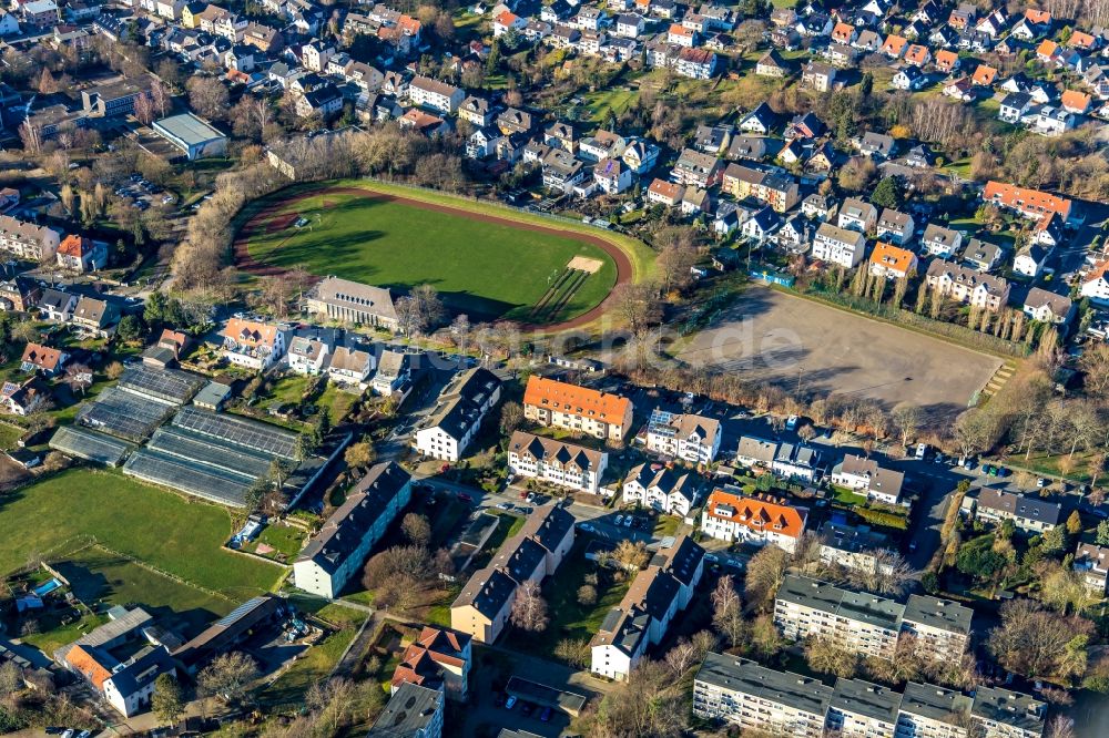 Luftbild Hagen - Ensemble der Sportplatzanlagen in Hagen im Bundesland Nordrhein-Westfalen, Deutschland