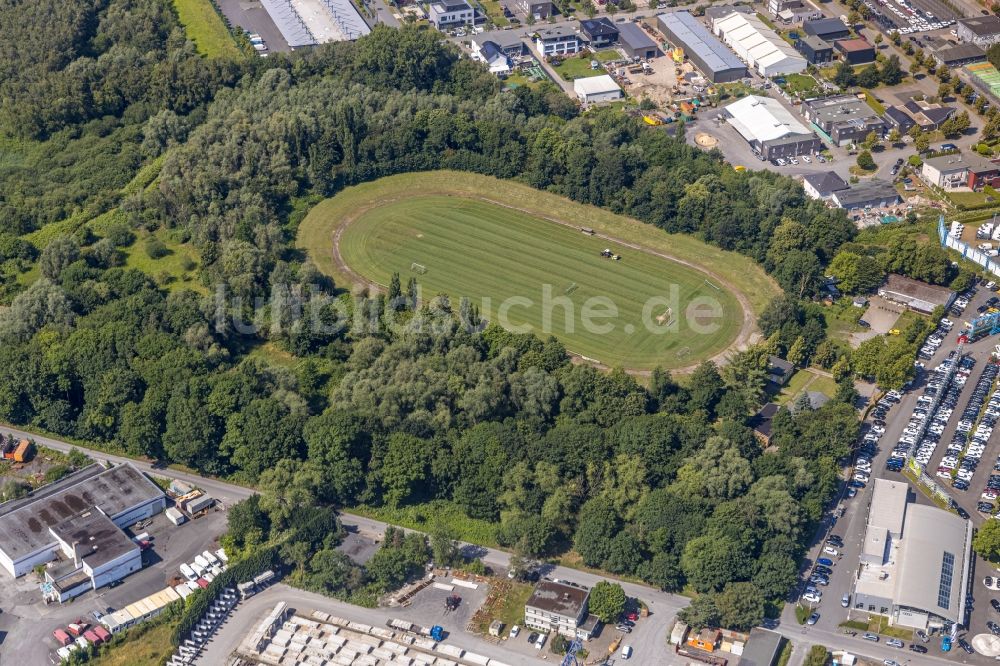 Luftbild Hamm - Ensemble der Sportplatzanlagen an der Hüserstraße im Ortsteil Bockum-Hövel in Hamm im Bundesland Nordrhein-Westfalen, Deutschland