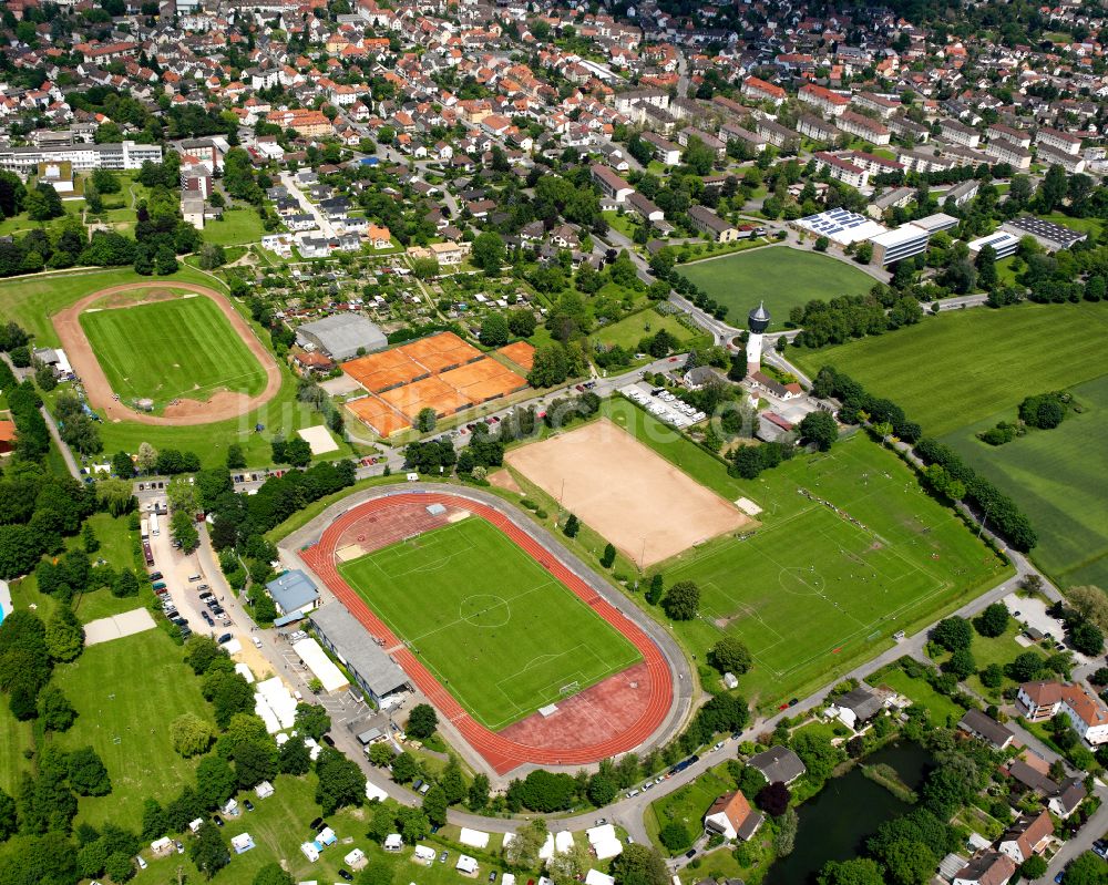 Luftaufnahme Kehl - Ensemble der Sportplatzanlagen in Kehl im Bundesland Baden-Württemberg, Deutschland