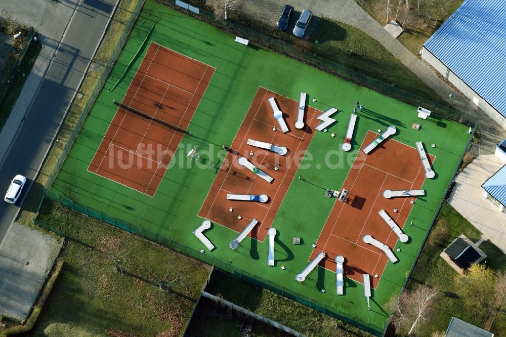 Luftbild Fürstenwalde/Spree - Ensemble der Sportplatzanlagen Minigolfcenter - Tenniscenter in Fürstenwalde/Spree im Bundesland Brandenburg