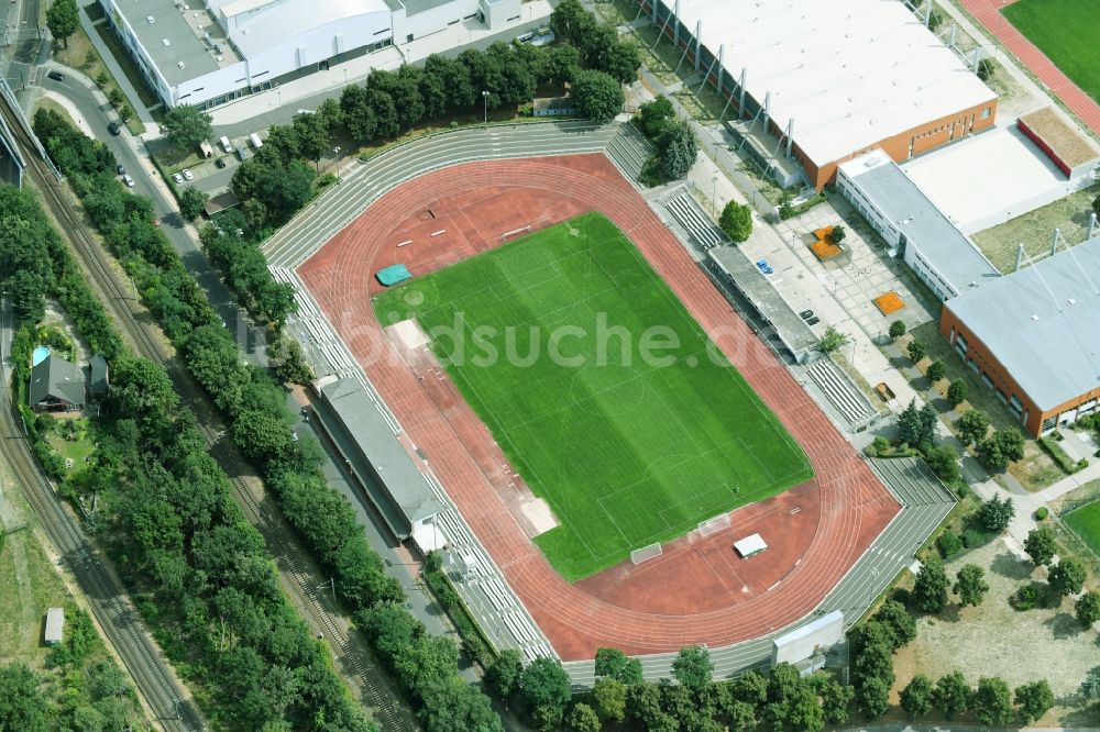 Luftbild Potsdam - Ensemble der Sportplatzanlagen Märkischer Turnerbund Brandenburg e. V. - MTB in Potsdam im Bundesland Brandenburg, Deutschland