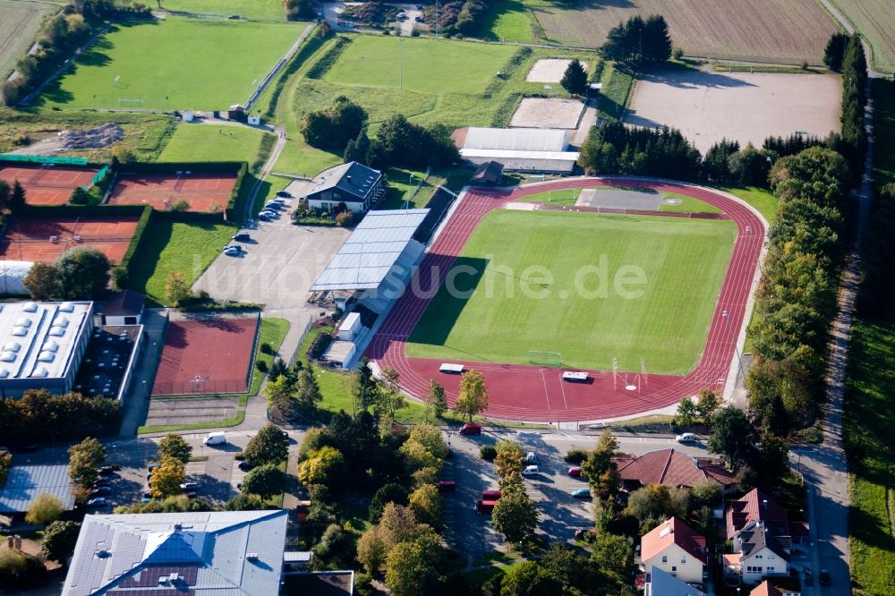 Luftbild Karlsbad - Ensemble der Sportplatzanlagen an den Schulen in Karlsbad im Bundesland Baden-Württemberg