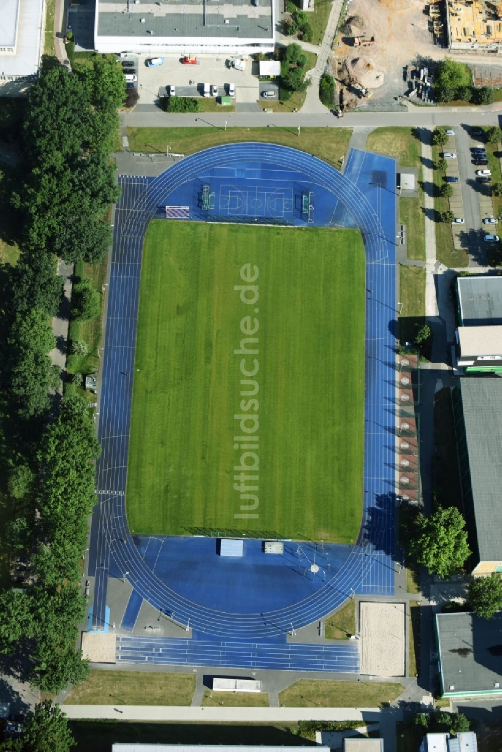 Luftbild Leipzig - Ensemble der Sportplatzanlagen der Sportwissenschaftlichen Fakultät der Universität Leipzig in Leipzig im Bundesland Sachsen