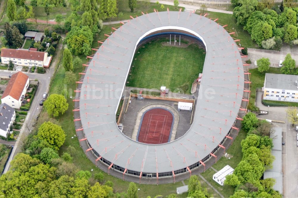 Luftaufnahme Cottbus - Ensemble der Sportplatzanlagen Sportzentrum in Cottbus im Bundesland Brandenburg