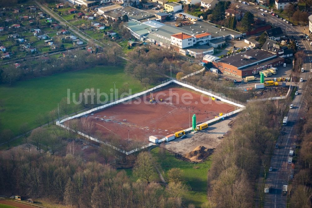 Luftaufnahme Bochum - Ensemble der Sportplatzanlagen Steinkuhlstraße in Bochum im Bundesland Nordrhein-Westfalen