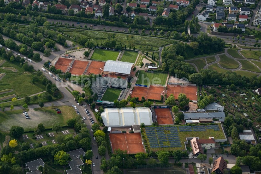 Stuttgart von oben - Ensemble der Sportplatzanlagen in Stuttgart im Bundesland Baden-Württemberg, Deutschland