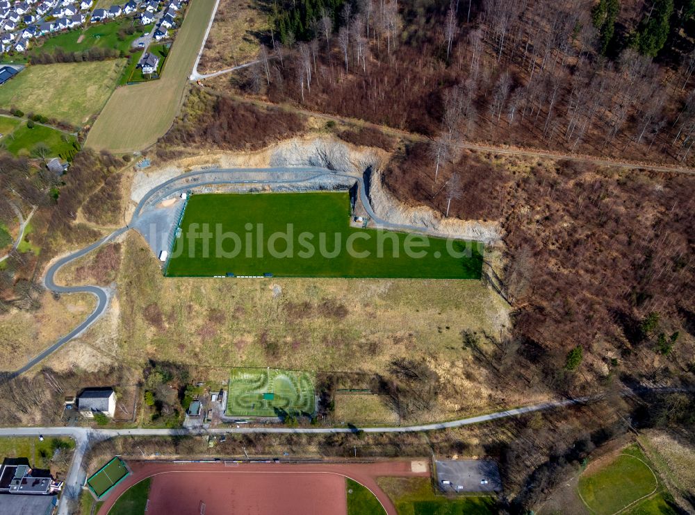 Luftbild Bestwig - Ensemble der Sportplatzanlagen Tus Velmede- Bestwig in Bestwig im Bundesland Nordrhein-Westfalen