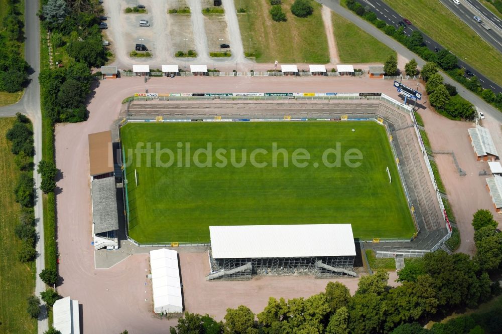 Luftaufnahme Aschaffenburg - Ensemble der Sportplatzanlagen des SV Viktoria in Aschaffenburg im Bundesland Bayern, Deutschland