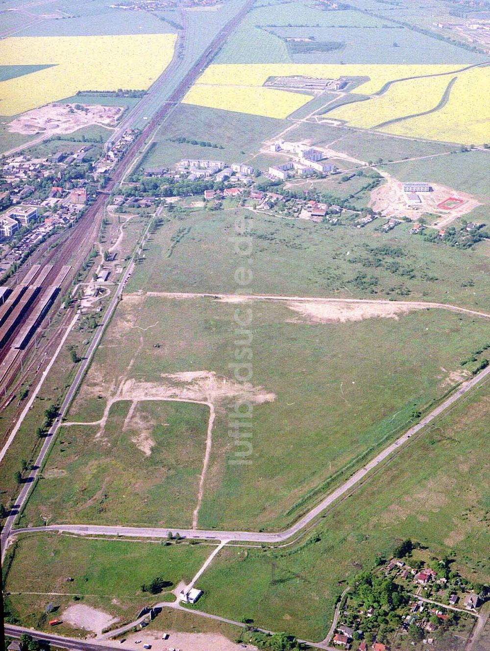 Luftaufnahme Schönefeld / BRB - Entwicklungs- und Planungsgebiet des Delta-Parks in Schönefeld bei Berlin - ein Projekt der HVB Projekt GmbH München.