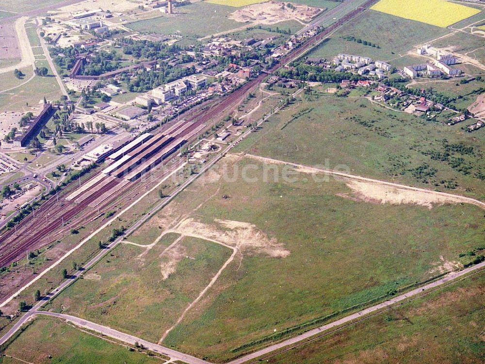 Schönefeld / BRB von oben - Entwicklungs- und Planungsgebiet des Delta-Parks in Schönefeld bei Berlin - ein Projekt der HVB Projekt GmbH München.