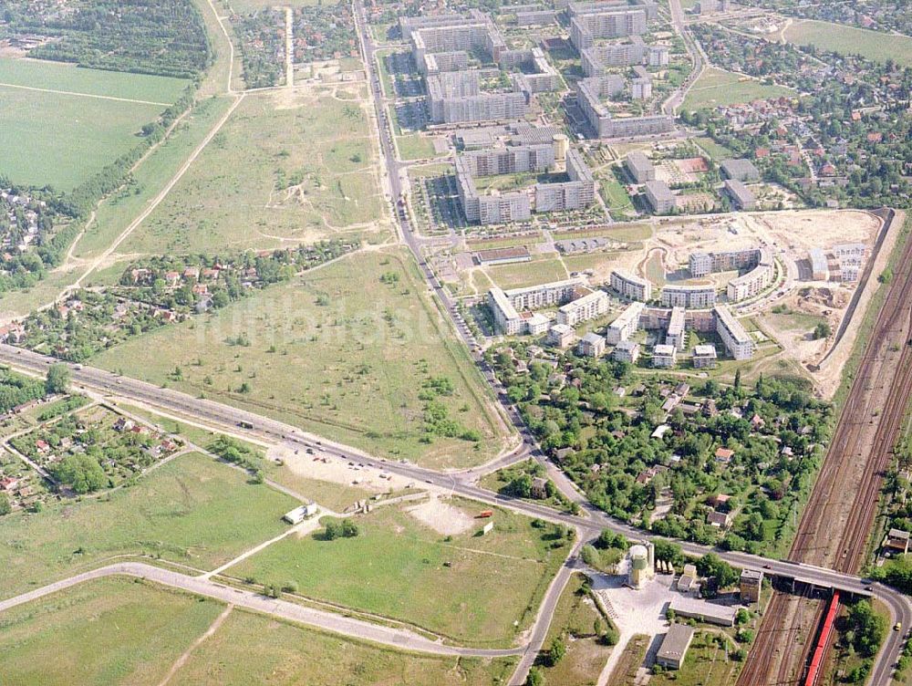 Schönefeld / BRB aus der Vogelperspektive: Entwicklungs- und Planungsgebiet des Delta-Parks in Schönefeld bei Berlin - ein Projekt der HVB Projekt GmbH München.