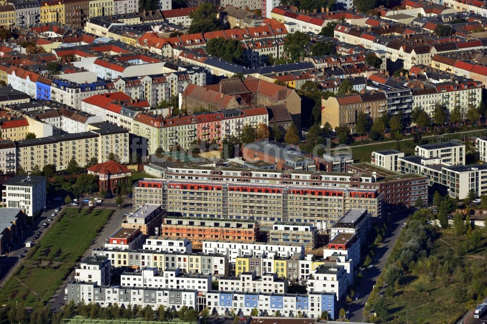 Berlin Friedrichshain aus der Vogelperspektive: Entwicklungsgebiet Alter Schlachthof / Eldenaer Straße Berlin Friedrichshain