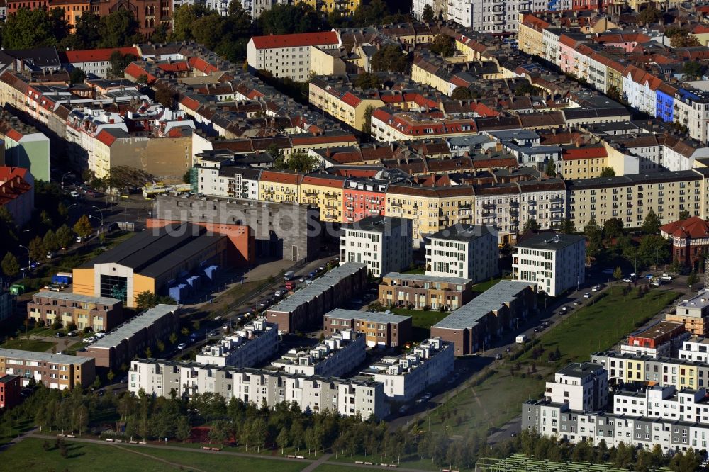 Luftaufnahme Berlin Friedrichshain - Entwicklungsgebiet Alter Schlachthof / Eldenaer Straße Berlin Friedrichshain