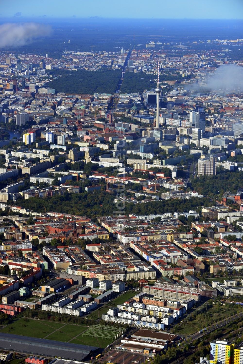 Berlin Friedrichshain aus der Vogelperspektive: Entwicklungsgebiet Alter Schlachthof / Eldenaer Straße Berlin Friedrichshain