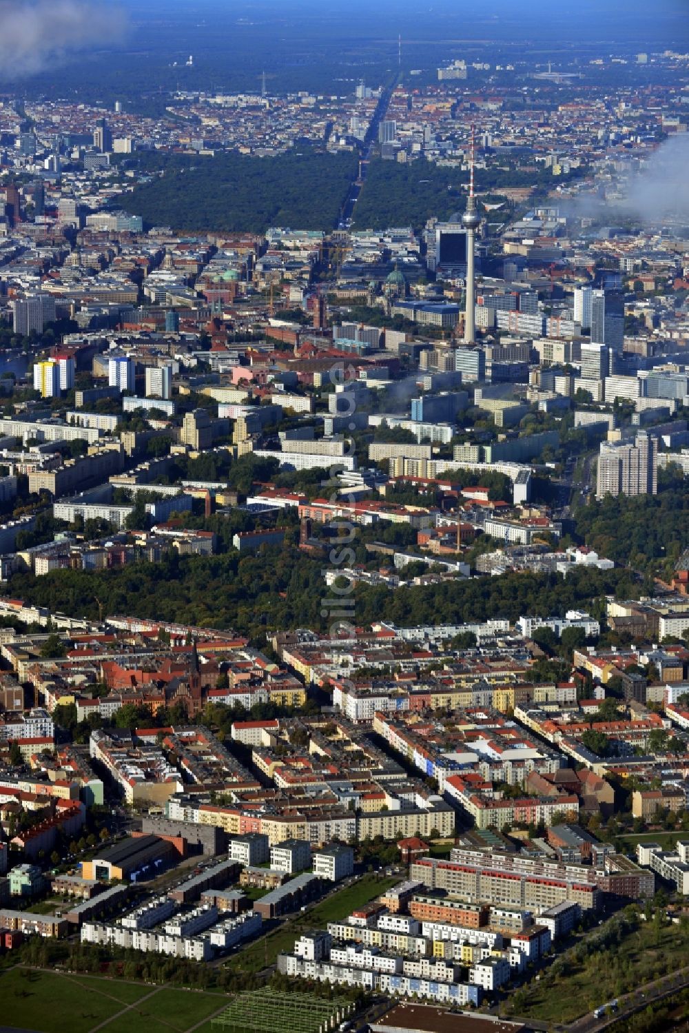 Luftbild Berlin Friedrichshain - Entwicklungsgebiet Alter Schlachthof / Eldenaer Straße Berlin Friedrichshain