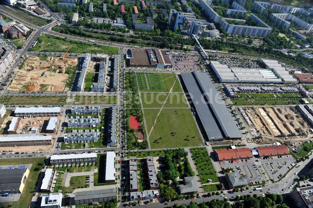 Luftbild Berlin Friedrichshain - Entwicklungsgebiet Alter Schlachthof / Eldenaer Straße Berlin-Prenzlauer Berg