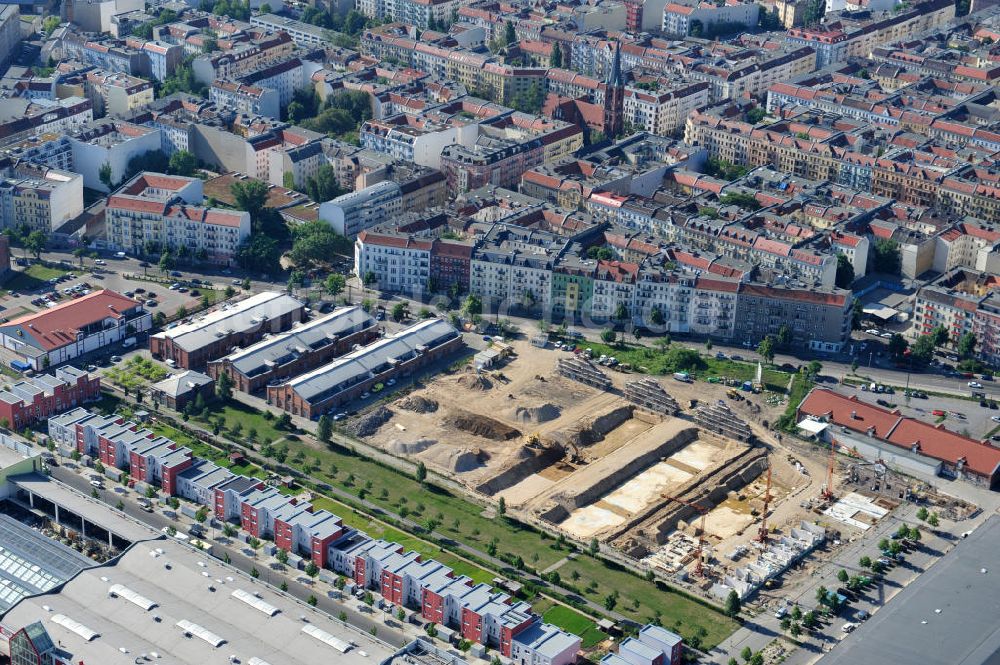 Berlin Friedrichshain aus der Vogelperspektive: Entwicklungsgebiet Alter Schlachthof / Eldenaer Straße Berlin-Prenzlauer Berg