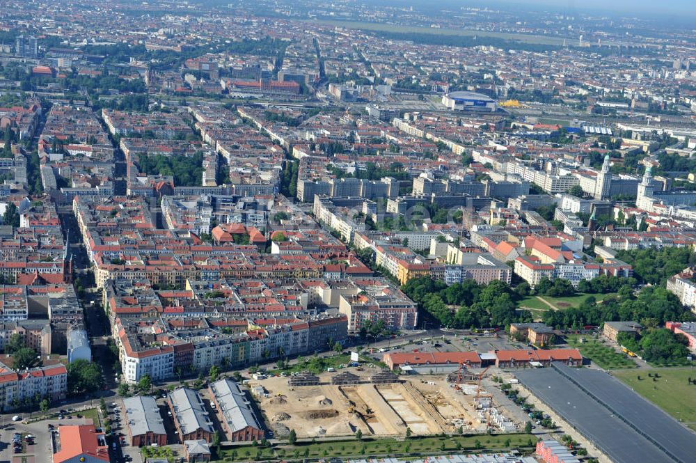 Berlin Friedrichshain aus der Vogelperspektive: Entwicklungsgebiet Alter Schlachthof / Eldenaer Straße Berlin-Prenzlauer Berg