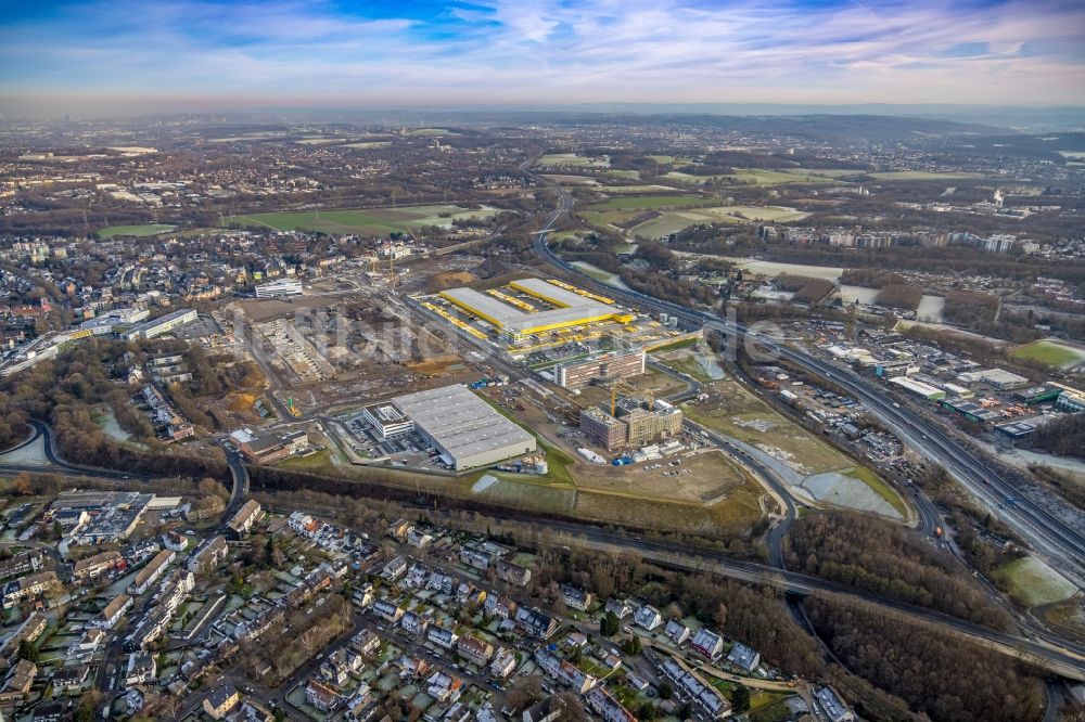 Luftaufnahme Bochum - Entwicklungsgebiet Areal MARK 51°7 auf dem Gelände des ehemaligen Opelwerk in Bochum im Bundesland Nordrhein-Westfalen, Deutschland