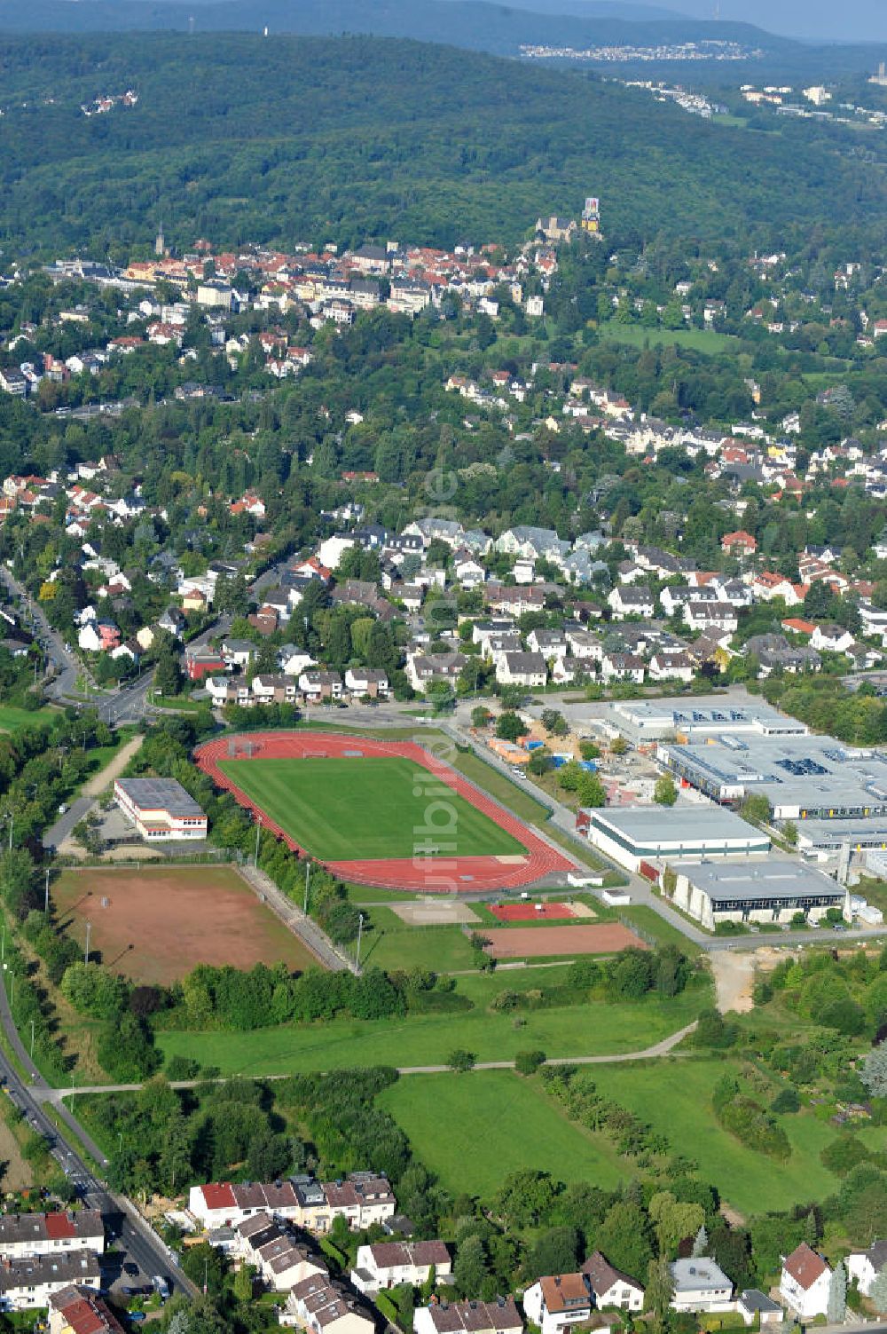 Kronberg im Taunus aus der Vogelperspektive: Entwicklungsgebiet / Baufläche für Wohnungsneubau in Kronberg