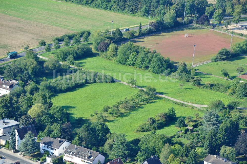 Kronberg im Taunus von oben - Entwicklungsgebiet / Baufläche für Wohnungsneubau in Kronberg