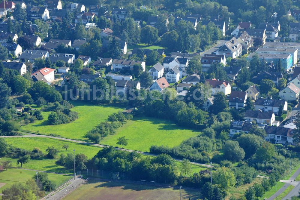 Kronberg im Taunus aus der Vogelperspektive: Entwicklungsgebiet / Baufläche für Wohnungsneubau in Kronberg