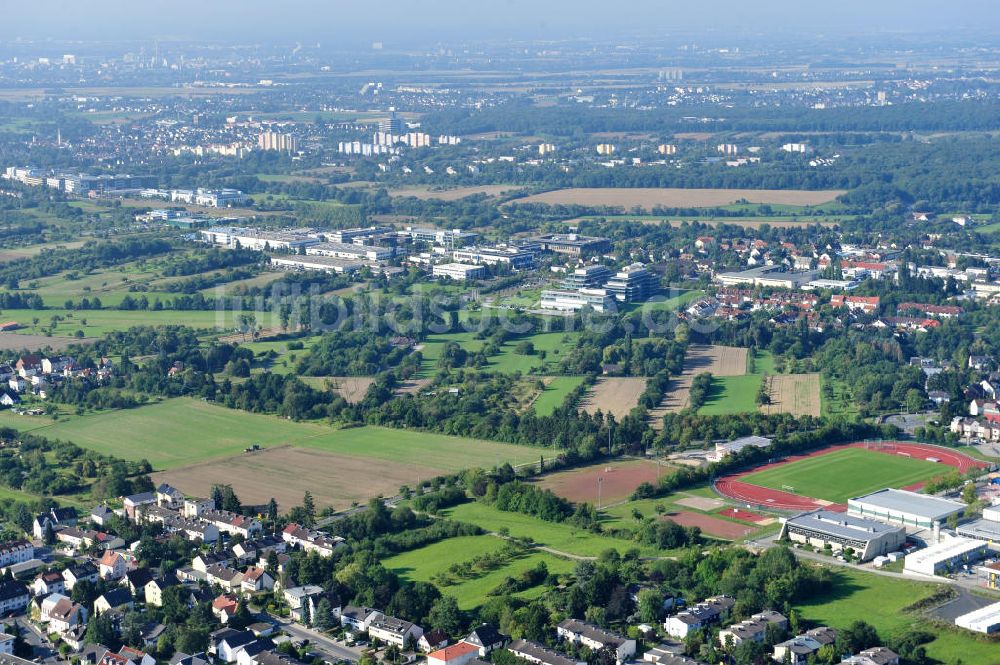 Kronberg im Taunus aus der Vogelperspektive: Entwicklungsgebiet / Baufläche für Wohnungsneubau in Kronberg