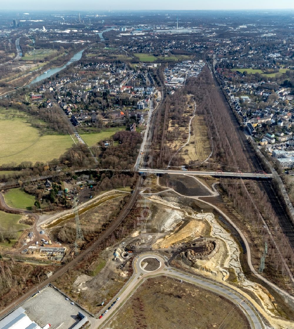 Luftaufnahme Oberhausen - Entwicklungsgebiet und Bauland- Brache am Brammenring in Oberhausen im Bundesland Nordrhein-Westfalen, Deutschland