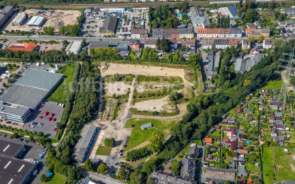 Essen von oben - Entwicklungsgebiet und Bauland- Brache an der Bäuminghausstraße in Essen im Bundesland Nordrhein-Westfalen, Deutschland