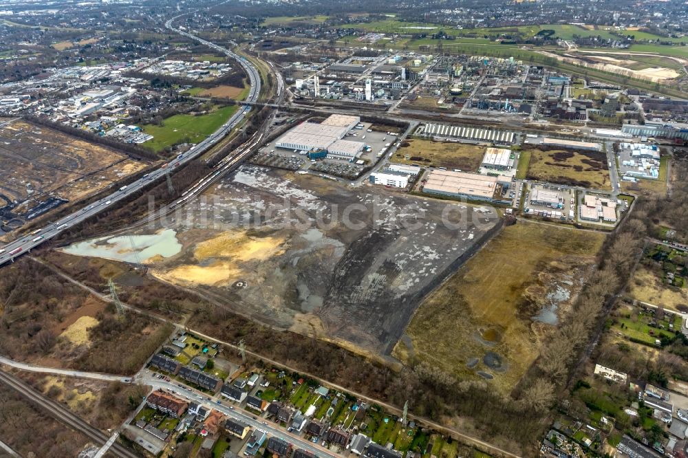 Luftbild Oberhausen - Entwicklungsgebiet und Bauland- Brache Am Handbruch in Oberhausen im Bundesland Nordrhein-Westfalen, Deutschland