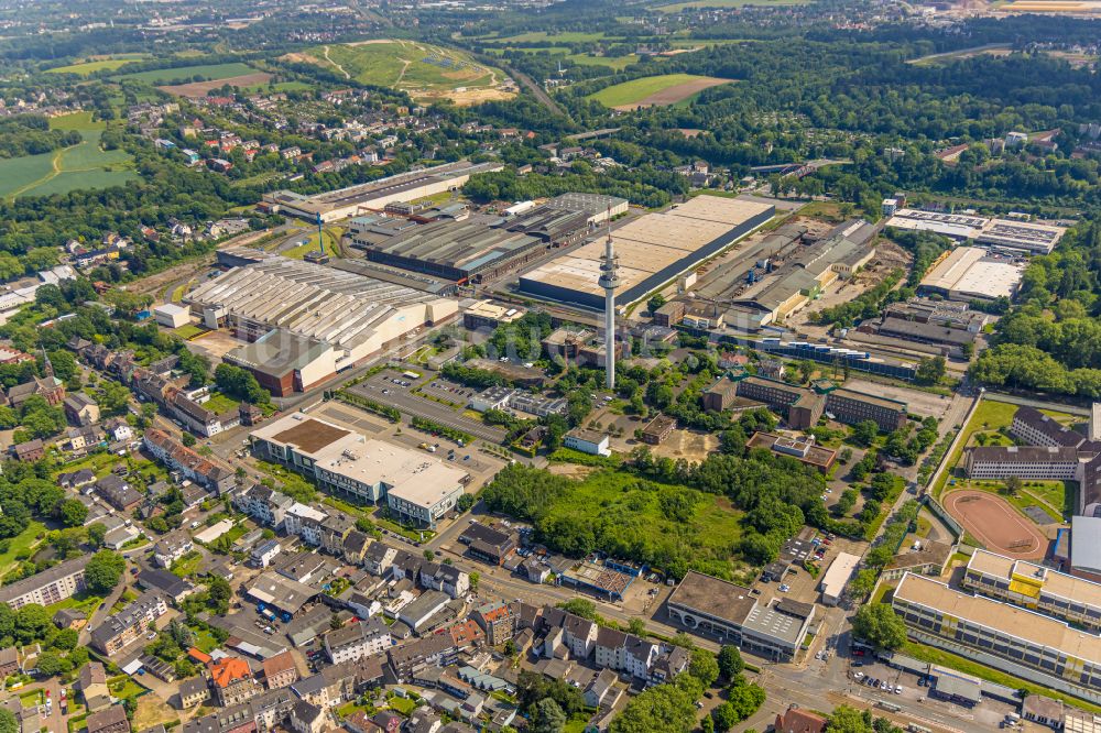 Luftbild Bochum - Entwicklungsgebiet und Bauland- Brache Karl-Lange-Straße - Castroper Straße im Ortsteil Innenstadt in Bochum im Bundesland Nordrhein-Westfalen, Deutschland