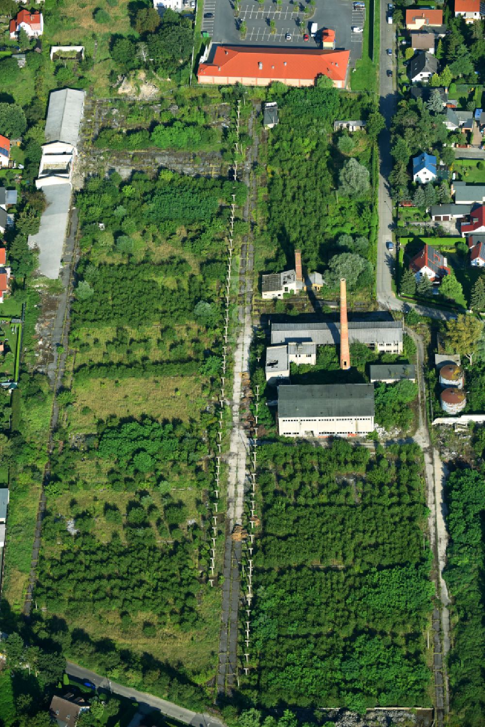 Luftbild Berlin - Entwicklungsgebiet und Bauland- Brache Lenbachstraße - Anton-von-Werner-Straße im Ortsteil Kaulsdorf in Berlin, Deutschland