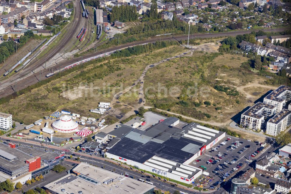 Luftbild Mönchengladbach - Entwicklungsgebiet und Bauland- Brache in Mönchengladbach im Bundesland Nordrhein-Westfalen, Deutschland