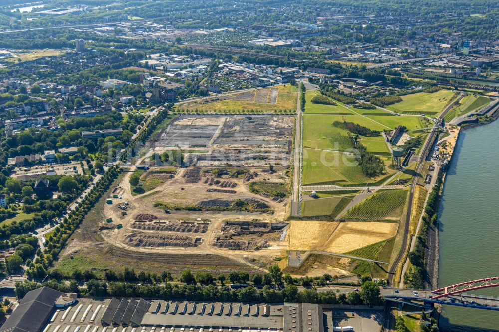 Luftbild Duisburg - Entwicklungsgebiet und Bauland- Brache im Ortsteil Hochfeld in Duisburg im Bundesland Nordrhein-Westfalen, Deutschland