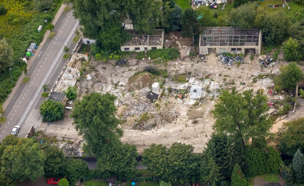 Essen aus der Vogelperspektive: Entwicklungsgebiet und Bauland- Brache an der Rauchstraße Ecke Rollstraße in Essen im Bundesland Nordrhein-Westfalen - NRW, Deutschland