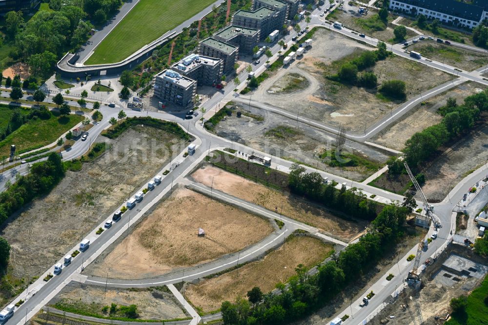 Würzburg von oben - Entwicklungsgebiet und Bauland- Brache an der Rottendorfer Straße in Würzburg im Bundesland Bayern, Deutschland